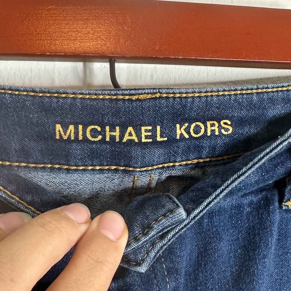 Michael Kors Jeans Mid Rise Straight Legged Size 12 - Picture 4 of 7